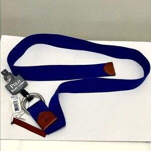 Polo Ralph Lauren Mens Royal Blue O-Ring Belt L New